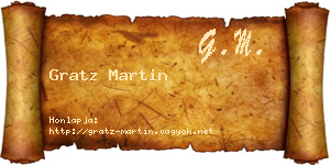 Gratz Martin névjegykártya